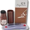 EasyBrow Wenkbrauw Kit Donkerbruin - Wenkbrauw Sjabloon 24 Stuks - Wenkbrauw Stempel - Wenkbrauw Poeder - Eyebrow Stamp - Brow Lift