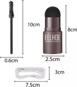 Wenkbrauw Stempel- Poeder - Herbruikbaar - Donker Bruin - Wenkbrauwstempel- Inclusief Sjablonen - Natuurlijke Kleur- Vegan | Eyebrow Powder | Cadeau Voor Haar -Mode Cosmetica Winkel 1065x1200 3