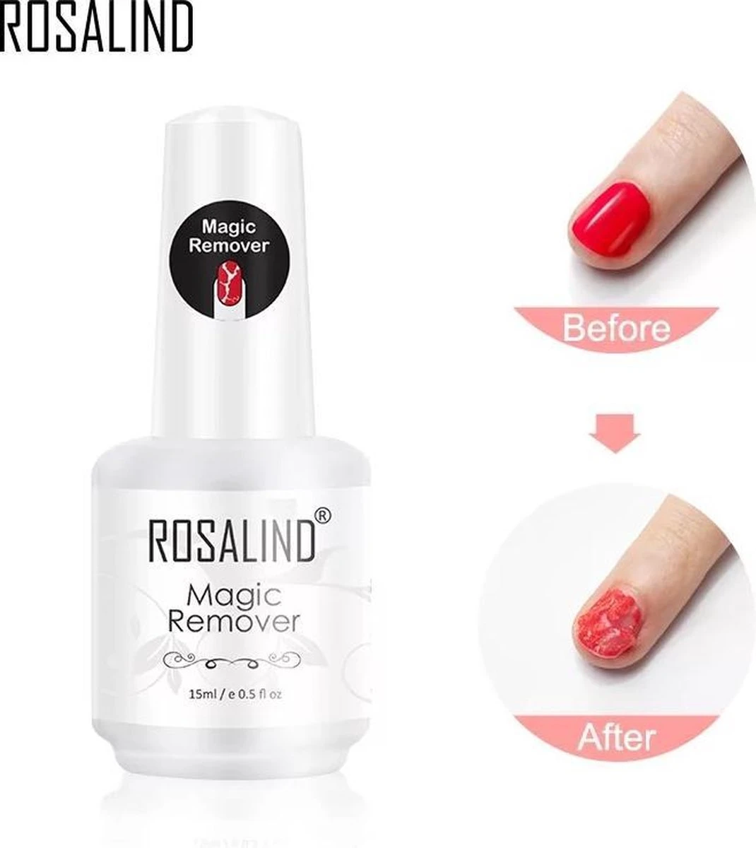 Rosalind Magische Gellak Remover Set - Inclusief Gratis Bokkenpootje + Vijl - 15 Ml Nail Polish Remover 3 Rosalind Magische Gellak Remover Set - Inclusief Gratis Bokkenpootje + Vijl - 15 Ml Nail Polish Remover - Afbeelding 3
