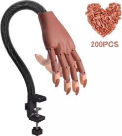 Merkloos Oefenhand Voor Nagels - Nailtrainer - Nagel Oefenhand - Inclusief 200 Nagels