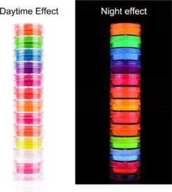 Royala Neon Nagel Poeder - Nagel Nail Art Neon Glitter Poeder - 12 Potjes Aan Neon Kleuren - Nail Art -Mode Cosmetica Winkel 1077x1200