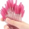 Wegwerp Wimper En Wenkbrauw Borsteltjes - Mascara Borsteltjes - 100 Stuks - Roze