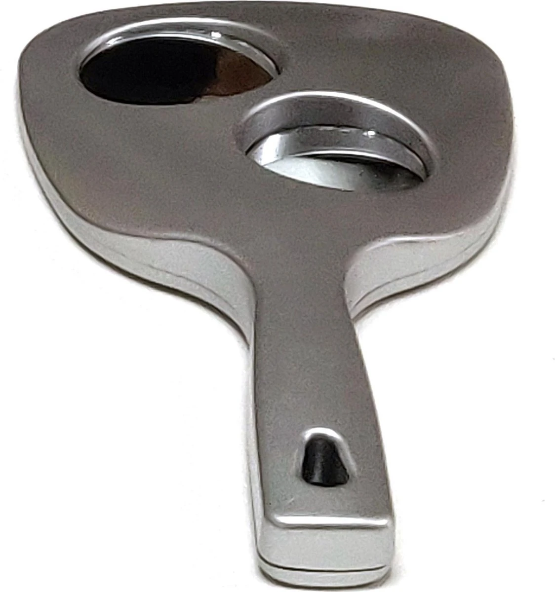 Handspiegel Trio - Spiegel Ø 13,5 Cm - 1X 3X & 5X Vergrotend - Zilver - Afmeting: 25 X 13,3 Cm. 2 Handspiegel Trio - Spiegel Ø 13,5 Cm - 1X 3X & 5X Vergrotend - Zilver - Afmeting: 25 X 13,3 Cm. - Afbeelding 2