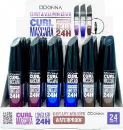 D'Donna - Curl Mascara - Blauw - Waterproof - 1 Flesje Met 8 Gram Inhoud -Mode Cosmetica Winkel 1128x1200 3