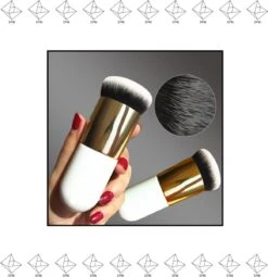 Merkloos EPIN | Poederkwast | Foundation Kwast | Powder Brush | Make-up Kwast | Zwart Met Zilver -Mode Cosmetica Winkel 1164x1200 13