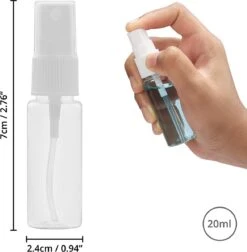 Belle Vous Mini 20ml Verstuiver Spray Flesjes (30 Pak) - Fijne Mist Spray Flesjes Met Doppen - Navulbaar Anti Lek Plastic Fles Voor Schoonmaken, Parfums, Essentiele Oliën – Reisformaat -Mode Cosmetica Winkel 1176x1200 9