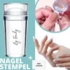 By Emily - Nagelstempel Met Schraper | Eenvoudige Franse Manicure | Nagel Kussen | Nail Art | Transparant | Stamp Set | Gel | Hoogwaardige Siliconen | Nagel Verzorging | Stempel Set | Nail Stamp | Transparante Jelly Stempel | Doorzichtig | Silicone