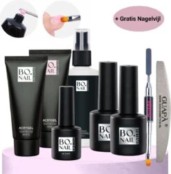 GUAPÀ® Polygel Starterspakket | Acrygel | Poly Gel | Gel Nagels | Professionele Kit | Babyboom Pink | Babyboom White | 2 X 60 Gram Polige