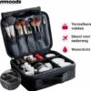 Mmoods Make-up Koffer – Make Up Tas Reizen – Makeup Organizer Verstelbaar -Beautycase Waterdicht – Make-up Tasje Voor Onderweg – Toilettas Voor Cosmetica Zwart