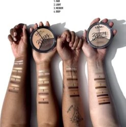 NYX Professional Makeup 3 Steps To Sculpt Face Sculpting Palette - Light 3STS02 - Highlighter En Contouring Make-up - 15 Gr -Mode Cosmetica Winkel 1193x1200 5