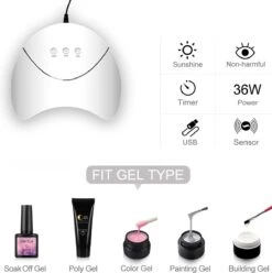 Royala E6 Gellak Starters Pakket Inclusief UV LED Lamp + Met 12 Verschillende Gellak Kleuren - Gellak Lamp – Gellac Set - Alle Benodigdheden In Eén - 300 Nail Wipes - Cleanser - Topcoat - Uitgebreid Pakket- Gel Polish Set - Gellak Set - UV LED Lamp -Mode Cosmetica Winkel 1197x1200 1
