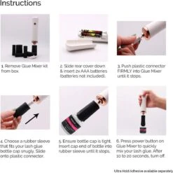 Lashes & More - GLUE SHAKER - Lijmschudder - Inkt Mixen - GLUE MIXER - Voor Het Goed Mengen Van Wimperlijm Nagellak Pigment Of Tattoo Inkt - Met Ventilator -Mode Cosmetica Winkel 1198x1200 32