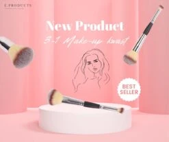 Foundation - Poeder - Make-up Kwast- Foundation Kwast - Concealer Kwast 3-in 1 - Must-have - Cadeau - Verjaardag - Populair - Trendy - Efficiënt - Tijdbesparend -Mode Cosmetica Winkel 1200x1005 4