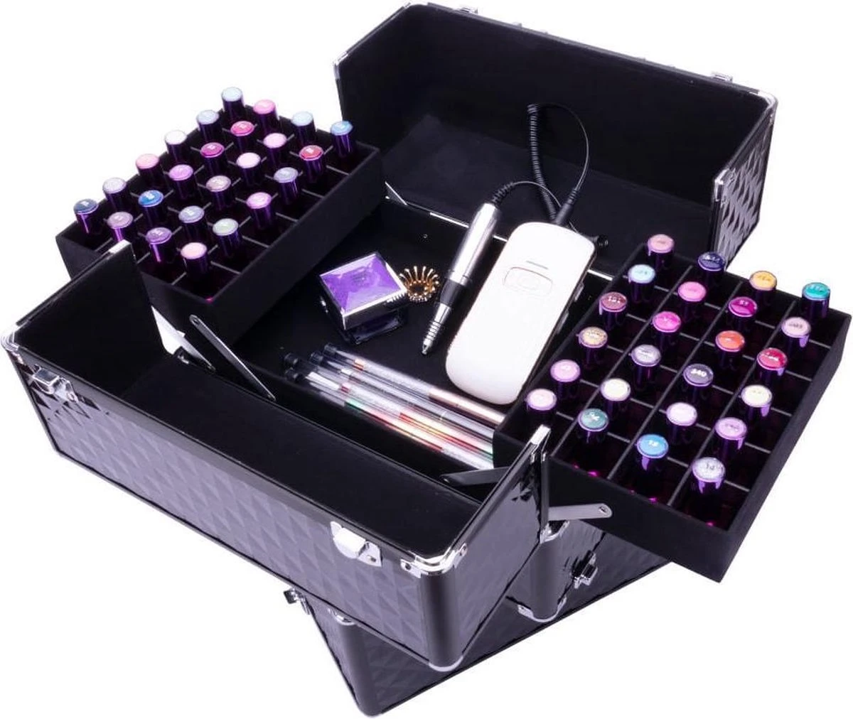 Koffer Groot Zwart/Zwart 2 Koffer Groot Zwart/Zwart - Afbeelding 2