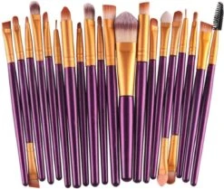 Merkloos Makeup Kwasten - Makeup Set - Makeup Geschenksets - 20delig - Paars - Goud - Able & Borret