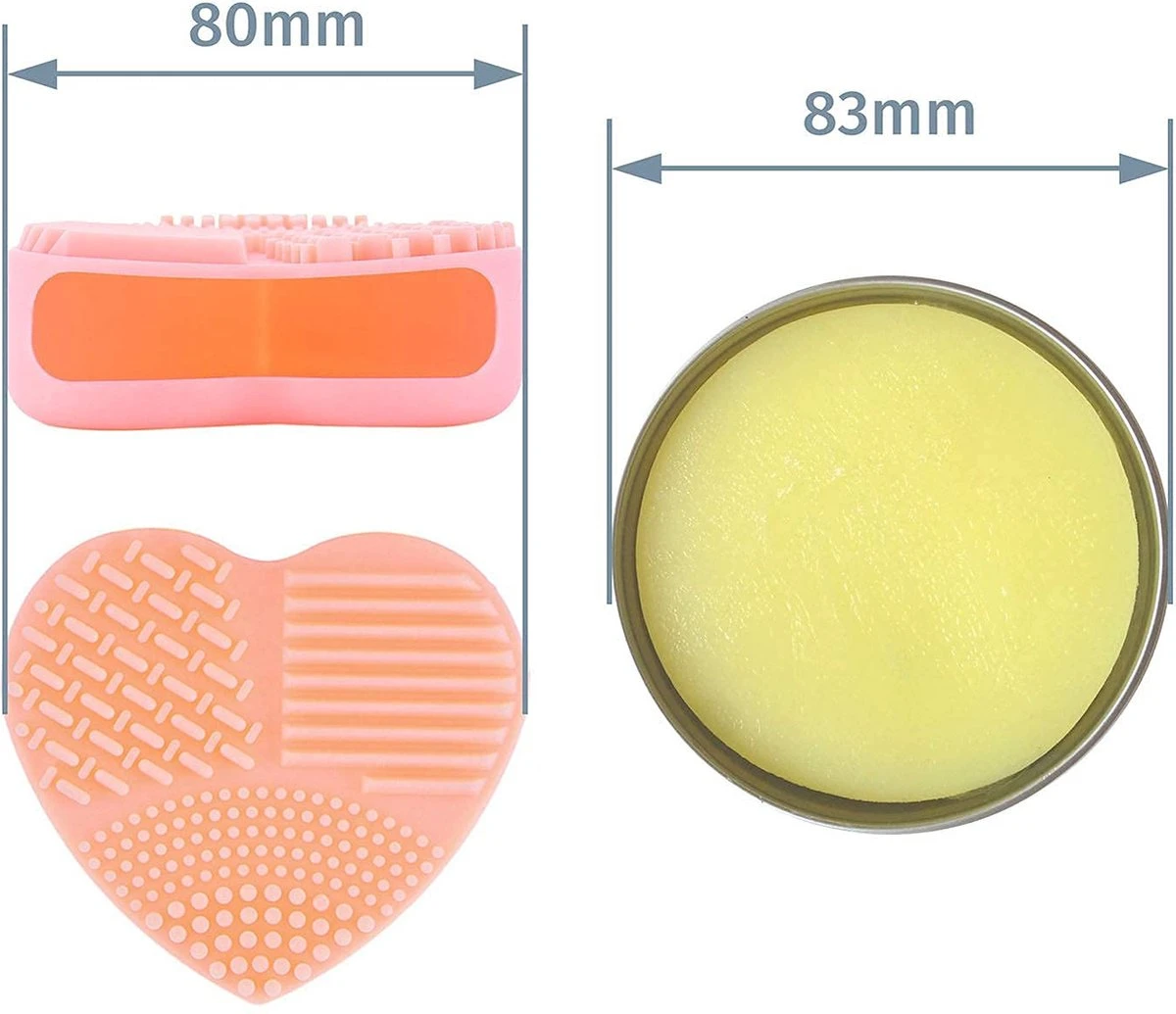 Professionele Vegan Kwastenreiniger Zeep, Cosmetica Kwast En Make-up Kwast, Zeep Van Tritart 100 G + Hart Reiniger 4 Professionele Vegan Kwastenreiniger Zeep, Cosmetica Kwast En Make-up Kwast, Zeep Van Tritart 100 G + Hart Reiniger - Afbeelding 4