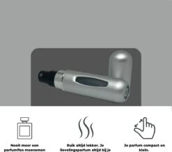 Cetins - Parfum Verstuiver Navulbaar - Mini Parfum Flesje - Reisflesje – Matt Grijs - -Mode Cosmetica Winkel 1200x1058 5