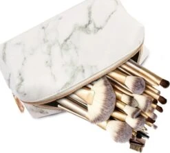 Evvie 24-delige Make-up Kwastenset - Beige/Goud - In Etui Marble -Mode Cosmetica Winkel 1200x1081 2