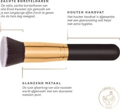 Evvie Set Van 10 Make-up Kwasten Kabuki In Etui Marble - Zwart-Goud -Mode Cosmetica Winkel 1200x1090 3