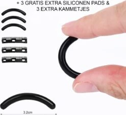 INTER-ESQUE® Wimperkruller - Eyelash Curler + 3x Gratis Extra Siliconen Pad & 3x Extra Kam - Zilver -Mode Cosmetica Winkel 1200x1099 3