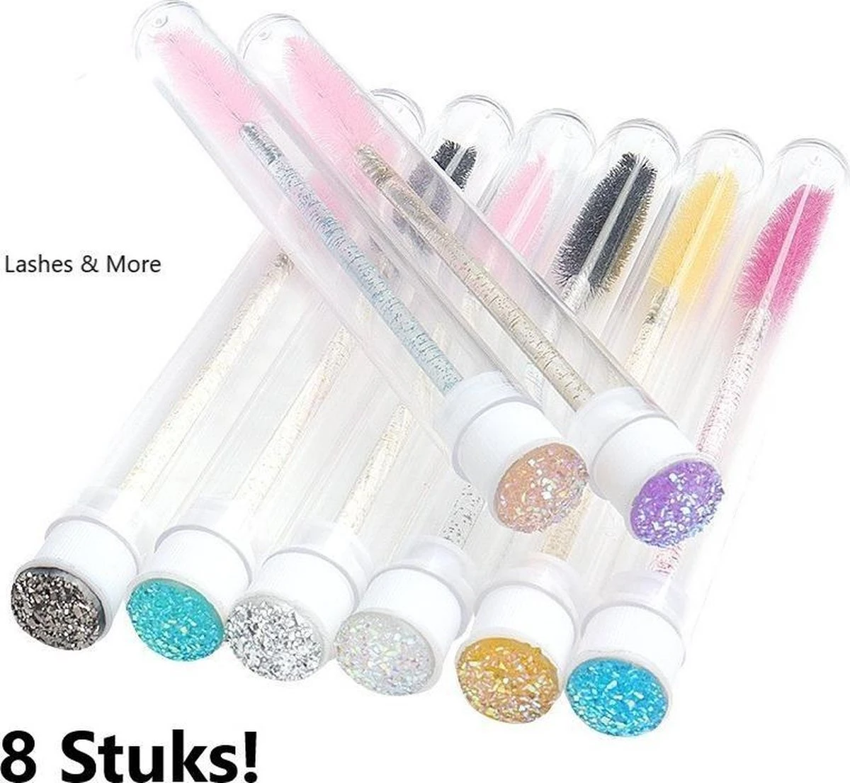 Wimperborstel In Buis - 8 Stuks - 2 In 1 Wimper-mascara Borstel In Herbruikbare Transparante Buis - Houder Voor Wimper Of Mascara Borstel - Lash Brush In Tube 1 Wimperborstel In Buis - 8 Stuks - 2 In 1 Wimper-mascara Borstel In Herbruikbare Transparante Buis - Houder Voor Wimper Of Mascara Borstel - Lash Brush In Tube