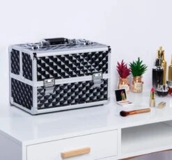 Make-upkoffer, Kapperskoffer, Cosmeticakoffer, Lege Nagelkoffer, Multikoffer, Afsluitbaar Voor Nageldesign/massageolie/fotoapparatuur, 34,7 X 22,2 X 25 Cm HMTM-YAHEE-411176 -Mode Cosmetica Winkel 1200x1116 5