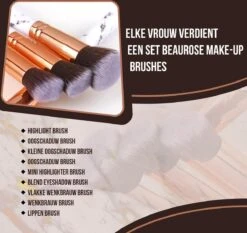 Luxe Make Up Kwasten Set - Make Up Brush - Oogschaduw – Beauty - Foundation Kwast - Poederkwast - Brush - Make Up - Cosmetica - Kwasten Set – Make Up Etui - Make Up Penselen Set – Make Up Set -Mode Cosmetica Winkel 1200x1132 7