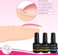 MURLEY’s Primer Base Coat Top Coat 3 In 1 Set Voor Gellak Polygel Acryl Basecoat & Topcoat - 3x 15ml - Gel Nagellak - Gelnagellak - UV / LED Lamp Gelnagels -Mode Cosmetica Winkel 1200x1134