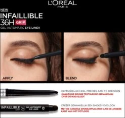 L’Oréal Paris Infallible Gel Automatic Eyeliner - 001 Intense Black -Mode Cosmetica Winkel 1200x1139 3
