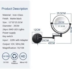 SaniDreams Thora - Make-up Spiegel-rond-zwart-10x Vergroot -Mode Cosmetica Winkel 1200x1140 11