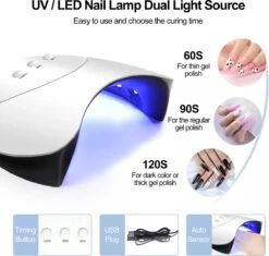 Royala E6 Gellak Starters Pakket Inclusief UV LED Lamp + Met 12 Verschillende Gellak Kleuren - Gellak Lamp – Gellac Set - Alle Benodigdheden In Eén - 300 Nail Wipes - Cleanser - Topcoat - Uitgebreid Pakket- Gel Polish Set - Gellak Set - UV LED Lamp -Mode Cosmetica Winkel 1200x1140