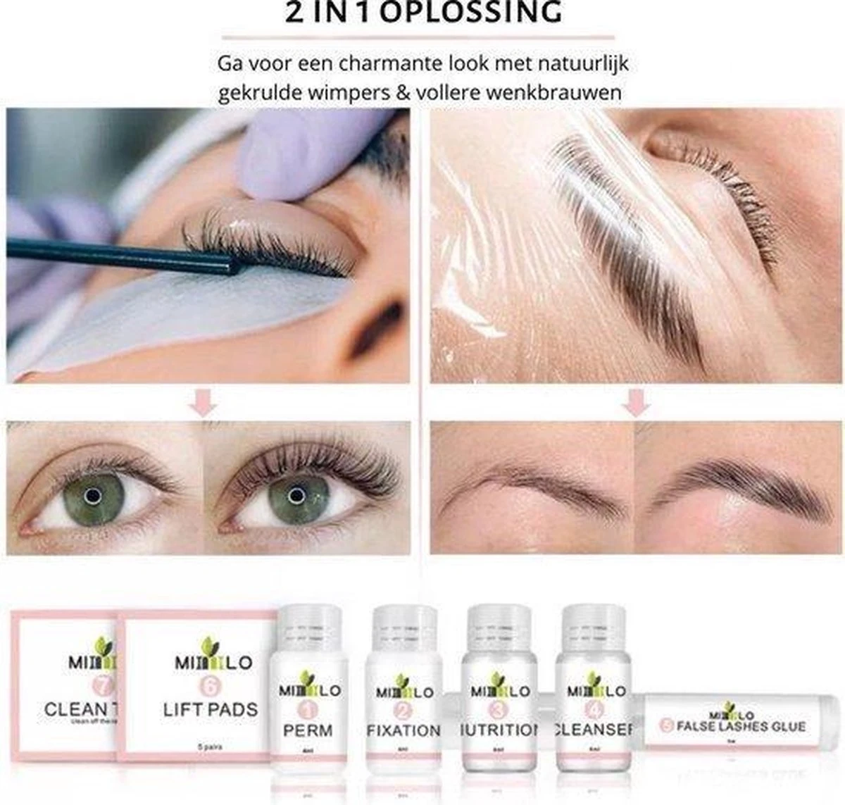 Mimlo Professionele Wimper & Wenkbrauw Lifting Set - Lash Lift Kit - Wimperlifting Set - Browlift - Permanente Wimper Kruller - Lash & Brow Lift Kit 9 Mimlo Professionele Wimper & Wenkbrauw Lifting Set - Lash Lift Kit - Wimperlifting Set - Browlift - Permanente Wimper Kruller - Lash & Brow Lift Kit - Afbeelding 9