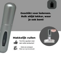 Cetins - Parfum Verstuiver Navulbaar - Mini Parfum Flesje - Reisflesje – Matt Grijs - -Mode Cosmetica Winkel 1200x1146 6