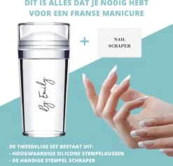 By Emily - Nagelstempel Met Schraper | Eenvoudige Franse Manicure | Nagel Kussen | Nail Art | Transparant | Stamp Set | Gel | Hoogwaardige Siliconen | Nagel Verzorging | Stempel Set | Nail Stamp | Transparante Jelly Stempel | Doorzichtig | Silicone 9 By Emily - Nagelstempel Met Schraper | Eenvoudige Franse Manicure | Nagel Kussen | Nail Art | Transparant | Stamp Set | Gel | Hoogwaardige Siliconen | Nagel Verzorging | Stempel Set | Nail Stamp | Transparante Jelly Stempel | Doorzichtig | Silicone -Mode Cosmetica Winkel 1200x1151 2