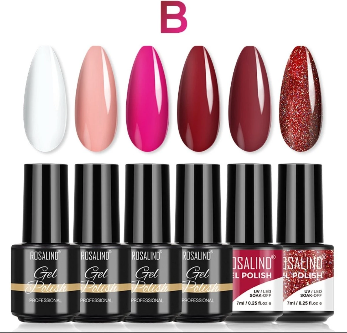ROSALIND® 6-Delige Gellak Nagellak Set - Gellak - Gellak Nails - Gellak Kit - Kado Vrouw -kerst Kado Vrouw 1 ROSALIND® 6-Delige Gellak Nagellak Set - Gellak - Gellak Nails - Gellak Kit - Kado Vrouw -kerst Kado Vrouw