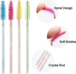 Wegwerp Wimper En Wenkbrauw Borsteltjes - Mascara Borsteltjes - Roze Glitter - 50 Stuks -Mode Cosmetica Winkel 1200x1155 11