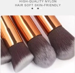 Professionele Make-up Kwasten - Poederkwast- Penseel Kwast- Oogschaduw Kwast - Bronzer Kwast -Foundation Kwast- Kabuki Kwasten- Contouren -make-up Borstels 10-delig -Mode Cosmetica Winkel 1200x1161 14