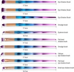 10-delige Oog Make-up Kwasten/Brush Set | Rainbow / Regenboog | Fashion Favorite -Mode Cosmetica Winkel 1200x1162 7