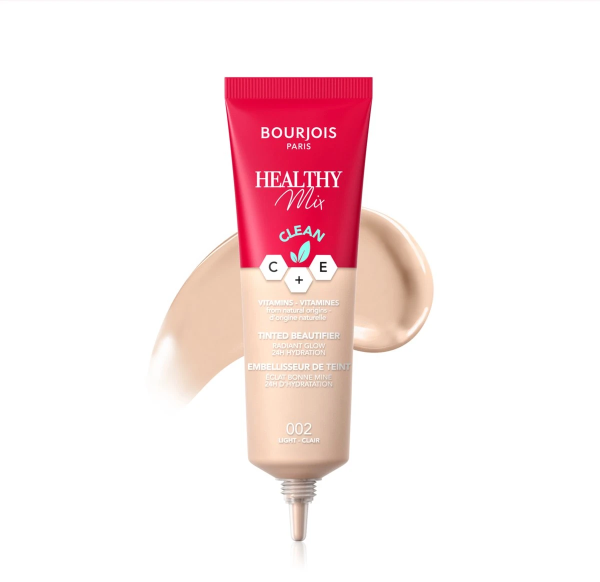 Bourjois Healthy Mix Clean Tinted Beautifier Foundation 002 Light 1 Bourjois Healthy Mix Clean Tinted Beautifier Foundation 002 Light