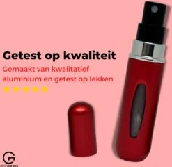 Cetins - Parfum Verstuiver Navulbaar - Mini Parfum Flesje - Reisflesje – Matt Rood -Mode Cosmetica Winkel 1200x1165 27