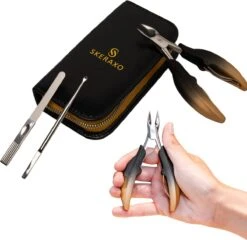Skeraxo® Professionele Pedicureset Nageltang Kalknagel - Met Nagelvijl & Vuil Verwijderaar - Nagelschaar Voor Harde Teennagels – Nagelknipper Ingegroeide Teennagel - Inclusief Teennagel Correctors -Mode Cosmetica Winkel 1200x1166 1