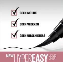 Maybelline Hyper Easy Liner Liquid Eyeliner - 800 Knockout Black -Mode Cosmetica Winkel 1200x1170 16