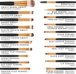 Evvie 20-delige Make-up Kwasten Set - Goud Zwart -Mode Cosmetica Winkel 1200x1170 20