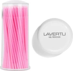 Lavertu Cosmetics - Gel Remover - Wimperextensions Remover Met Micro Brushes - Verwijderen Van Wimperextensions En Lijm - Proffesioneel Gebruik - Gebruiksvriendelijk - Geen Irritatie - Combi Set