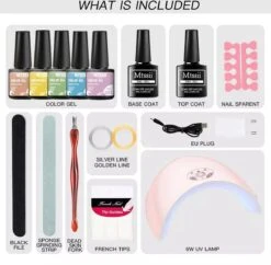 Mtssii - Gelnagel Kit - 5 ZOMER KLEUREN Gellak - Blauw, Groen, Oranje/nude, Geel En Lila- Starterkit - Manicure Set - 54 Watt UV Lamp - Gel Nagels Starterspakket - Nepnagels - -Mode Cosmetica Winkel 1200x1176 2