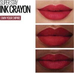 Maybelline SuperStay Ink Crayon Matte Lippenstift - 50 Own Your Empire - Rood - 14 Gr -Mode Cosmetica Winkel 1200x1176 7