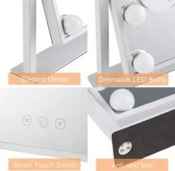 Bright Beauty Vanity Make Up Spiegel Met Verlichting - Zwart - Dimbaar Met Drie Lichtstanden 6 Bright Beauty Vanity Make Up Spiegel Met Verlichting - Zwart - Dimbaar Met Drie Lichtstanden -Mode Cosmetica Winkel 1200x1177 8