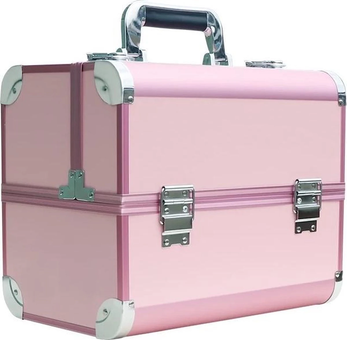 Confibel Cosmetica Koffer - Make Up Koffer Uitklapbaar - 5 Opbergbakken Make-up Koffer - Beautycase/Visagiekoffer /Cosmeticakoffer /Beautycase/ Nagelstylistekoffer - Roze 9 Confibel Cosmetica Koffer - Make Up Koffer Uitklapbaar - 5 Opbergbakken Make-up Koffer - Beautycase/Visagiekoffer /Cosmeticakoffer /Beautycase/ Nagelstylistekoffer - Roze - Afbeelding 9