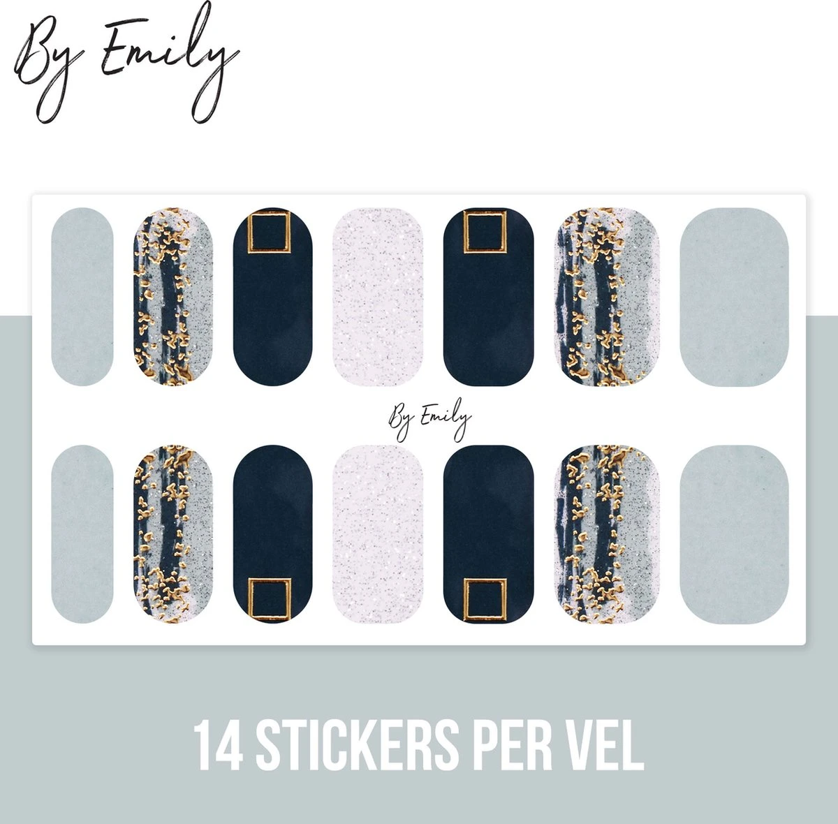 By Emily - Nagel Wrap - Classic Teal | 14 Stickers Per Vel | Nail Wrap | Nail Art | Trendy | Design | Nagellakvrij | Eenvoudig | Nagel Art | Nagel Wrap | Nagel Stickers | Folie | Zelfklevend | Sjablonen 4 By Emily - Nagel Wrap - Classic Teal | 14 Stickers Per Vel | Nail Wrap | Nail Art | Trendy | Design | Nagellakvrij | Eenvoudig | Nagel Art | Nagel Wrap | Nagel Stickers | Folie | Zelfklevend | Sjablonen - Afbeelding 4