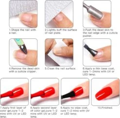 Mtssii - Gelnagel Kit - 5 ZOMER KLEUREN Gellak - Blauw, Groen, Oranje/nude, Geel En Lila- Starterkit - Manicure Set - 54 Watt UV Lamp - Gel Nagels Starterspakket - Nepnagels - -Mode Cosmetica Winkel 1200x1181